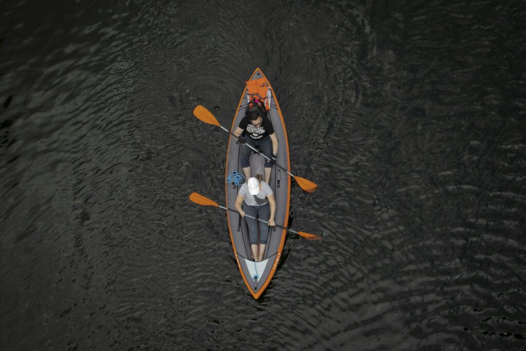 Drone shot kayaking